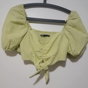 Zara Gingham Crop Top